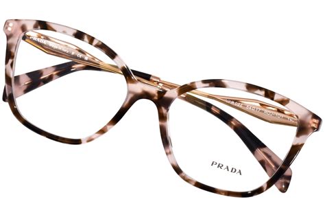 Prada PR 02ZV ROJ1O1 Eyeglasses Women's Pink Tortoise Full .